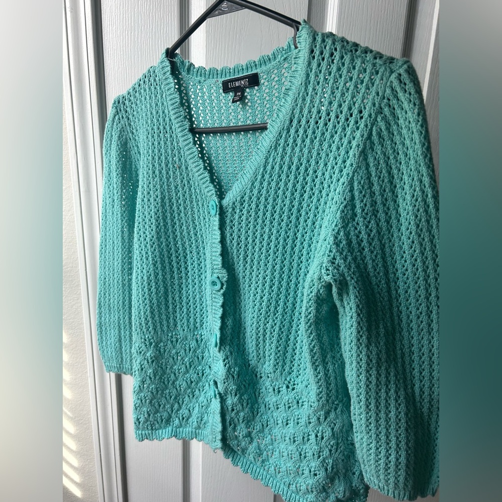 Elementz Women's Turquoise Cardigan